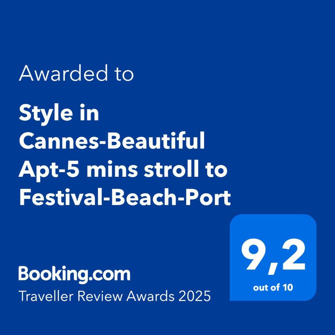 Style In Cannes-Beautiful Apt-5 Mins Stroll To Festival-Beach-Port Esterno foto